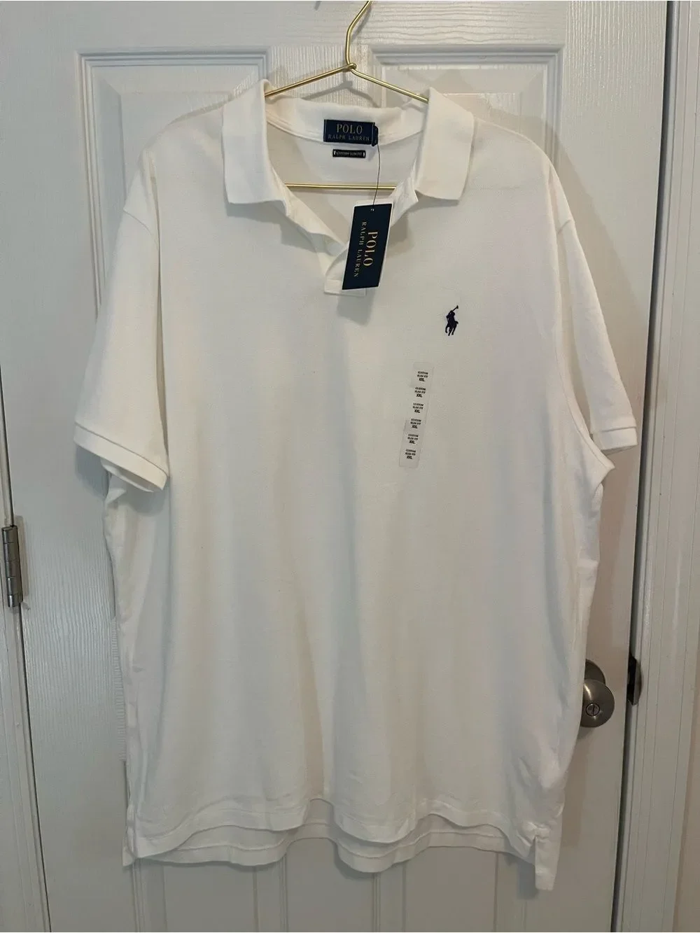 NWT Ralph Lauren Custom Slim Fit Polo Shirt – White – Men’s XXL
